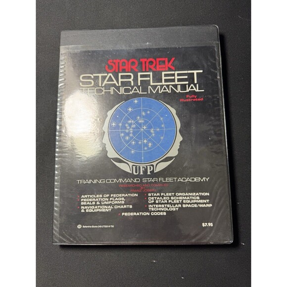 Star Trek Star Fleet Technical Manual 1st Ed 1975 Ballantine Franz Joseph - Picture 2 of 6